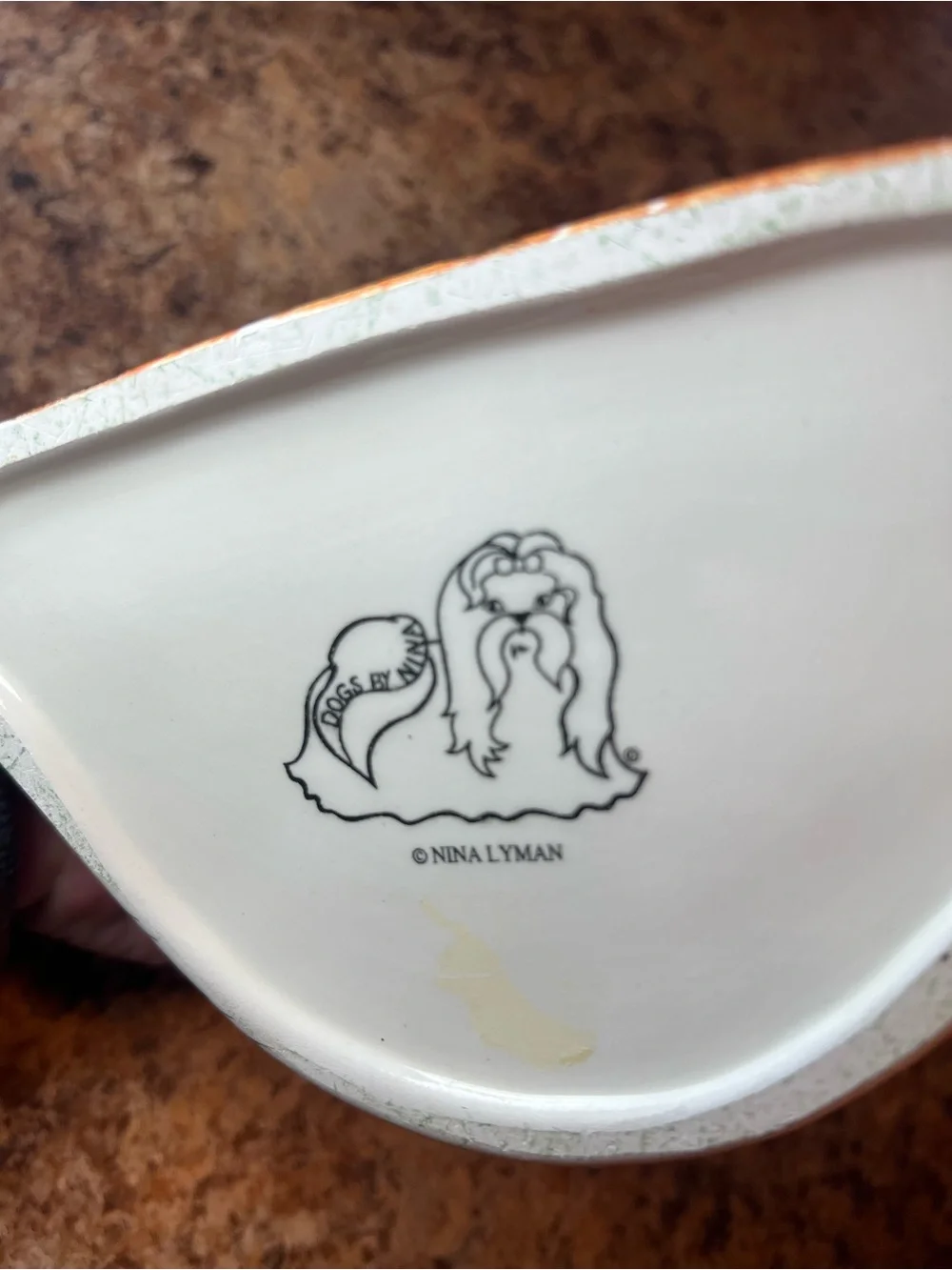 Handcrafted Dogs by Nina Brown & Cream Puppy Vase- Pets Dog Decor
